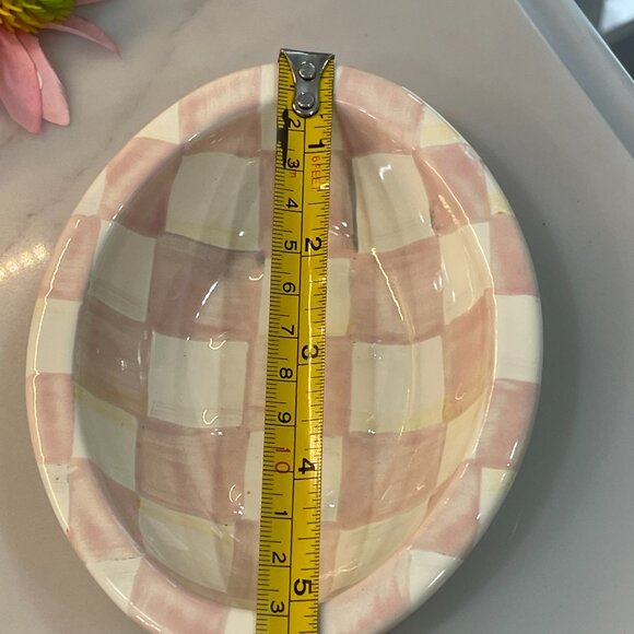 MacKenzie-Childs Rosy Check Soap Dish-NEW - Picture 14 of 16